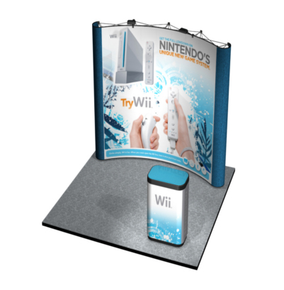 Pop Up Trade Show Displays - Wii Graphics 10' pop up